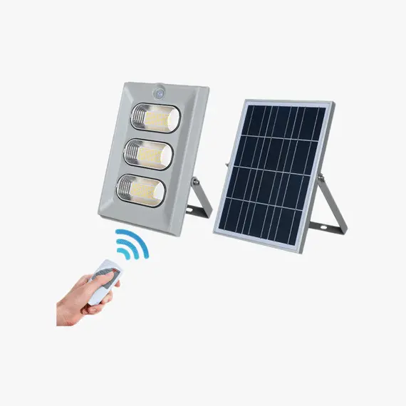 Led Solar Flood Light With External Solar Panel And Remote Control Circuit 150W 1