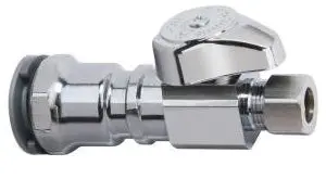 1/2Push Connect X3/8Compression Floor Stop Valve 1