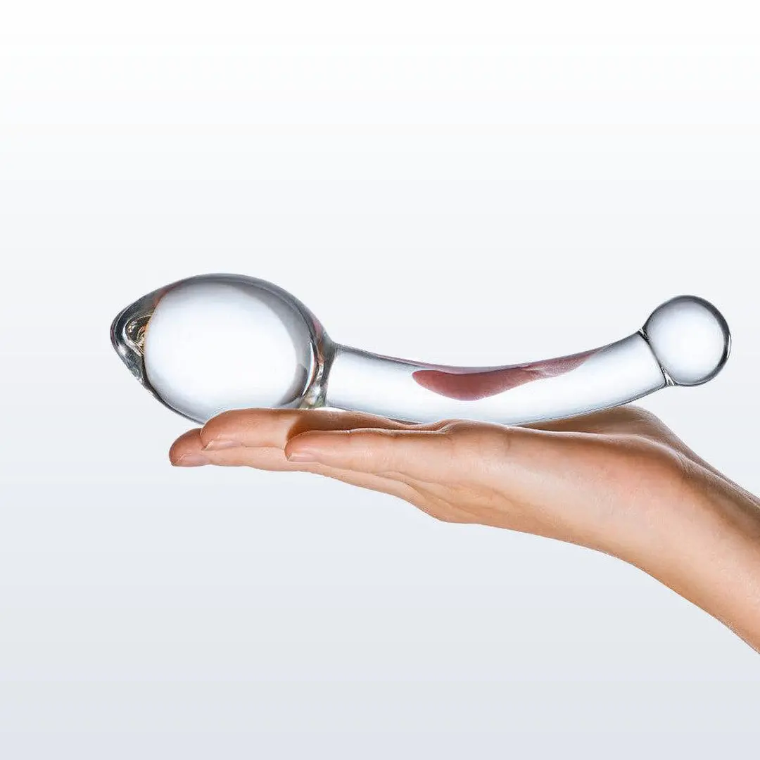 Gläs Pure Indulgence 8" Glass Anal Slider Dildo 1