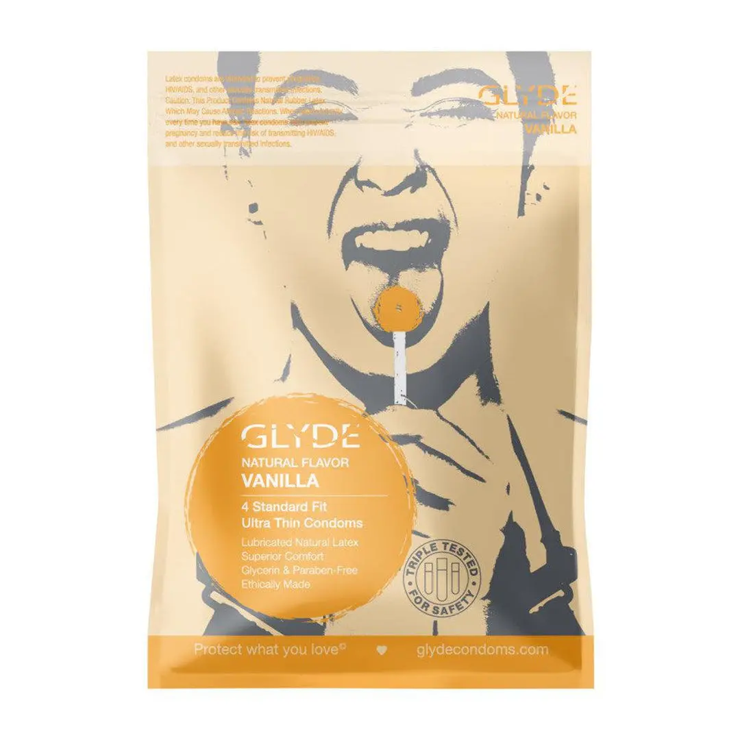 Glyde Ultra Vanilla Flavored Condoms 🍦 1