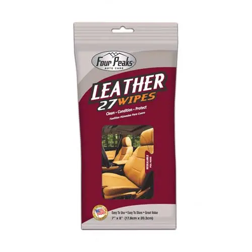 Four Peaks Leather Wipes - 27 Wipes Per Pack - Case Of 7 1
