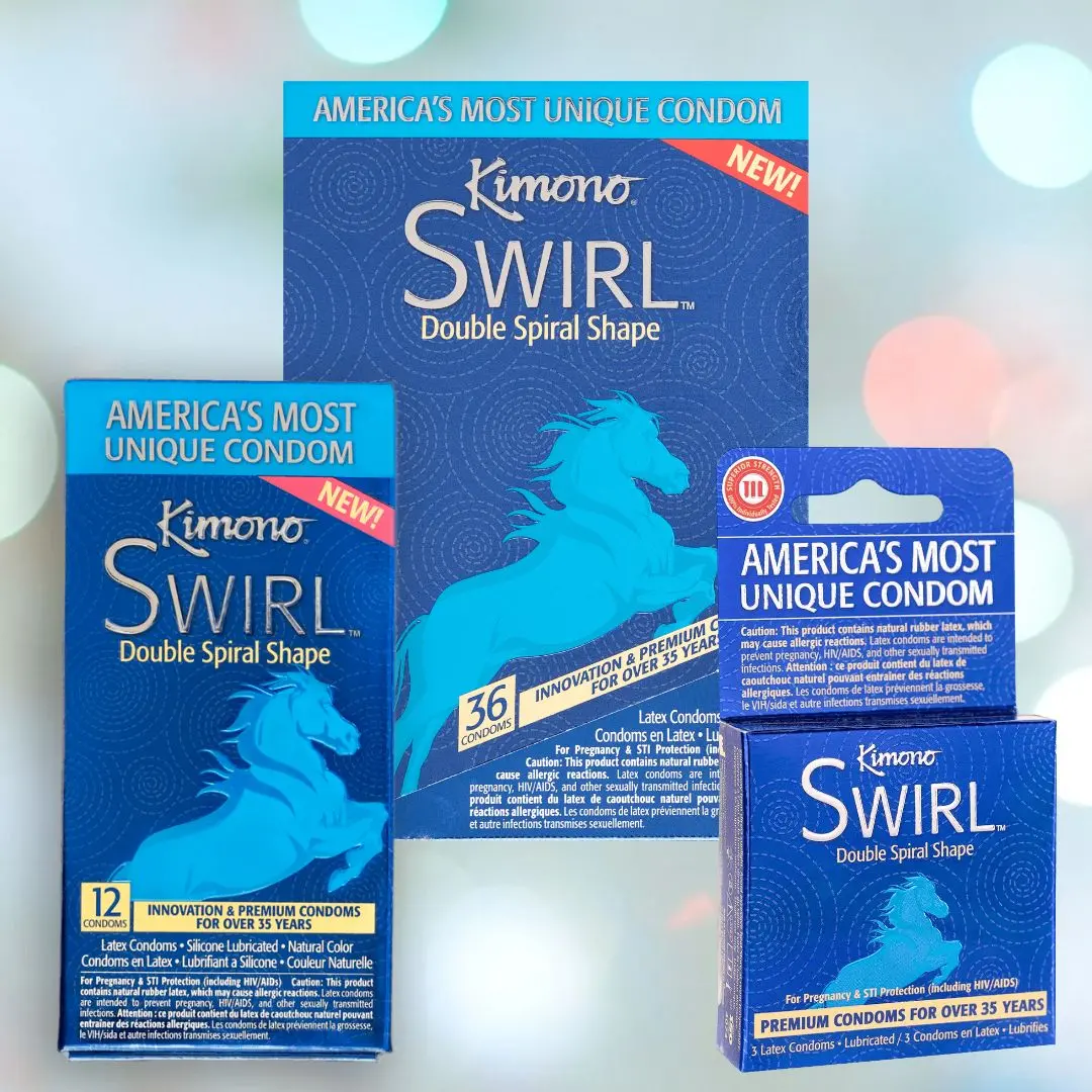 Kimono Swirl Double-Spiral Shape Condoms 1