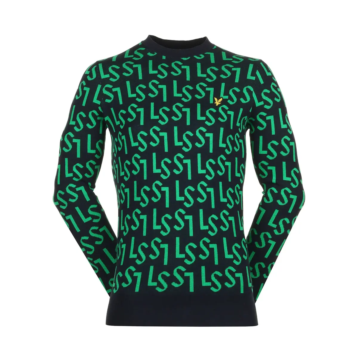 Lyle & Scott Golf Monogram Knitted Crew Neck 1