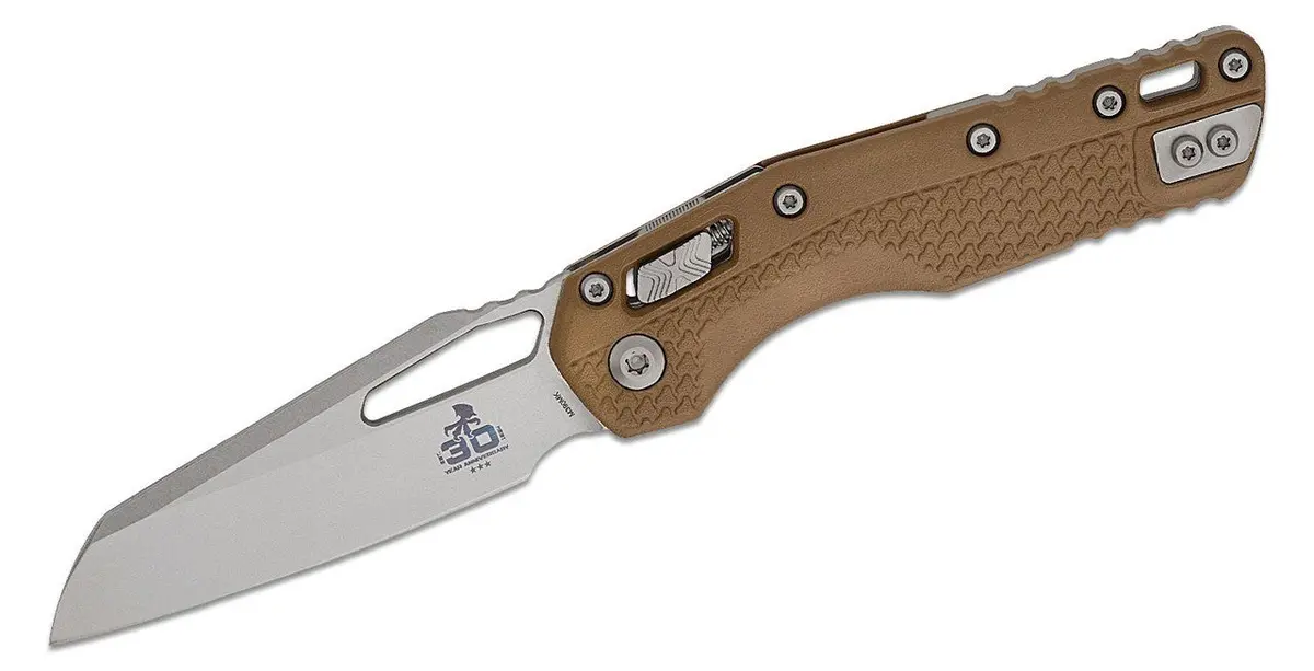 Microtech 30Th Anniversary Msi Tri-Grip Dark Earth 3.88In Stonewashed Sheepsfoot 1