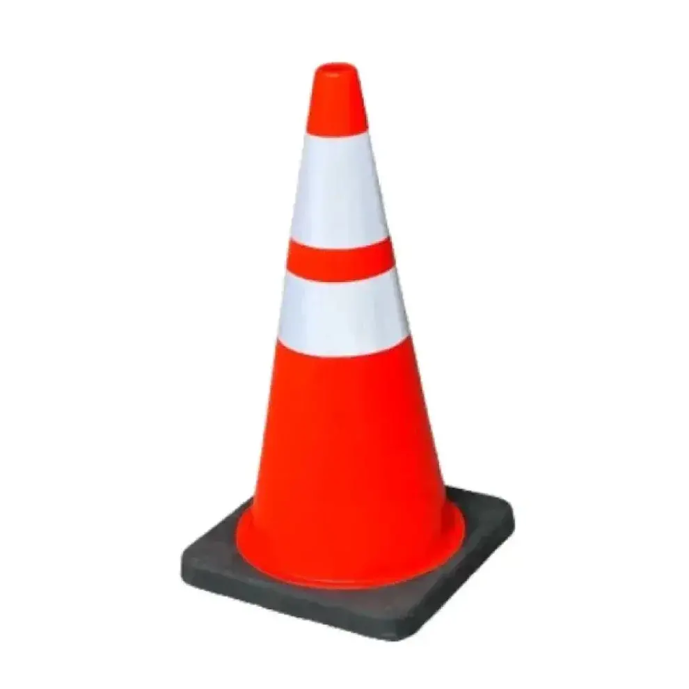 Reflective Road Safety Pvc Traffic Cone With Rubber Base 18 1