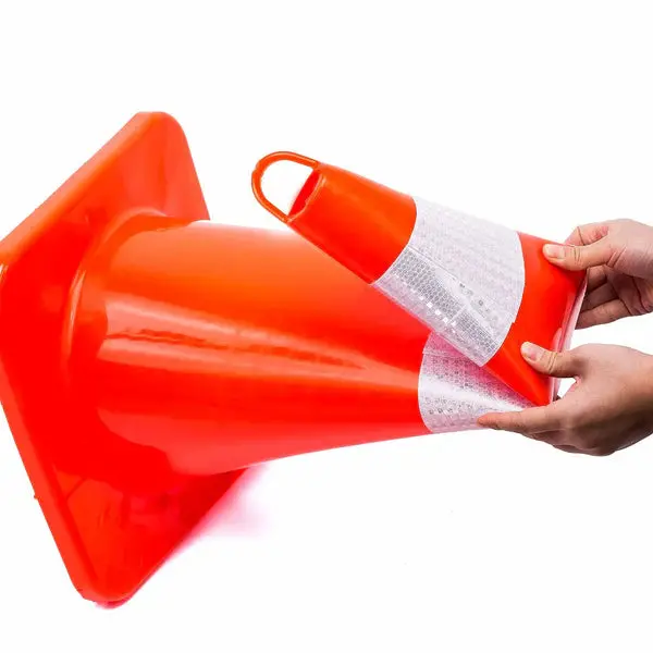 Road Safety Rubber Waterproof Orange White Reflective Tape Imported Traffic Cone 28 1