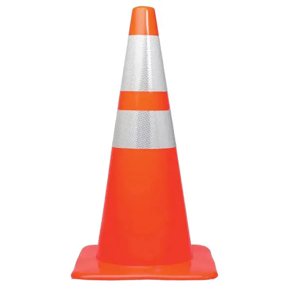 Road Safety Rubber Waterproof Orange White Reflective Tape Imported Traffic Cone 18 1