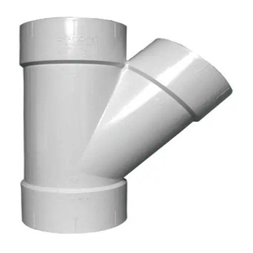 Pipe 4-In X 4-In X 4-In Pvc Dwv Hub Wye Fitting For Sanitary Drainage Applications 1