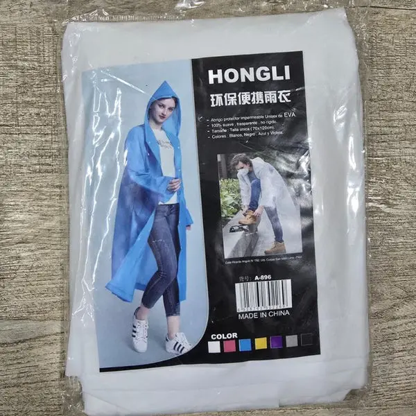 High Quality 100% Waterproof Adults Raincoat Outdoor Worker Safety Hooded Rain Coat - White 1