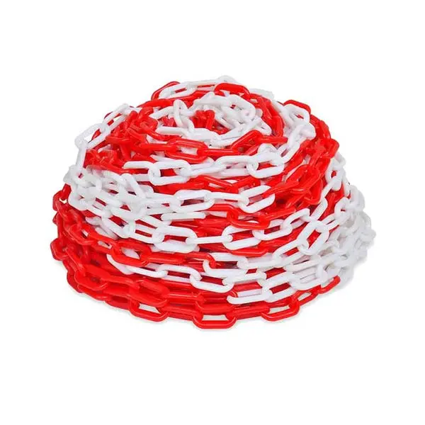 Plastic Barricade Chain | Red & White (Per Foot) 8Mm 1