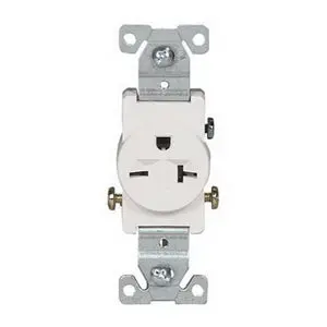 Electric Receptacle Single 20A-White 1876 1