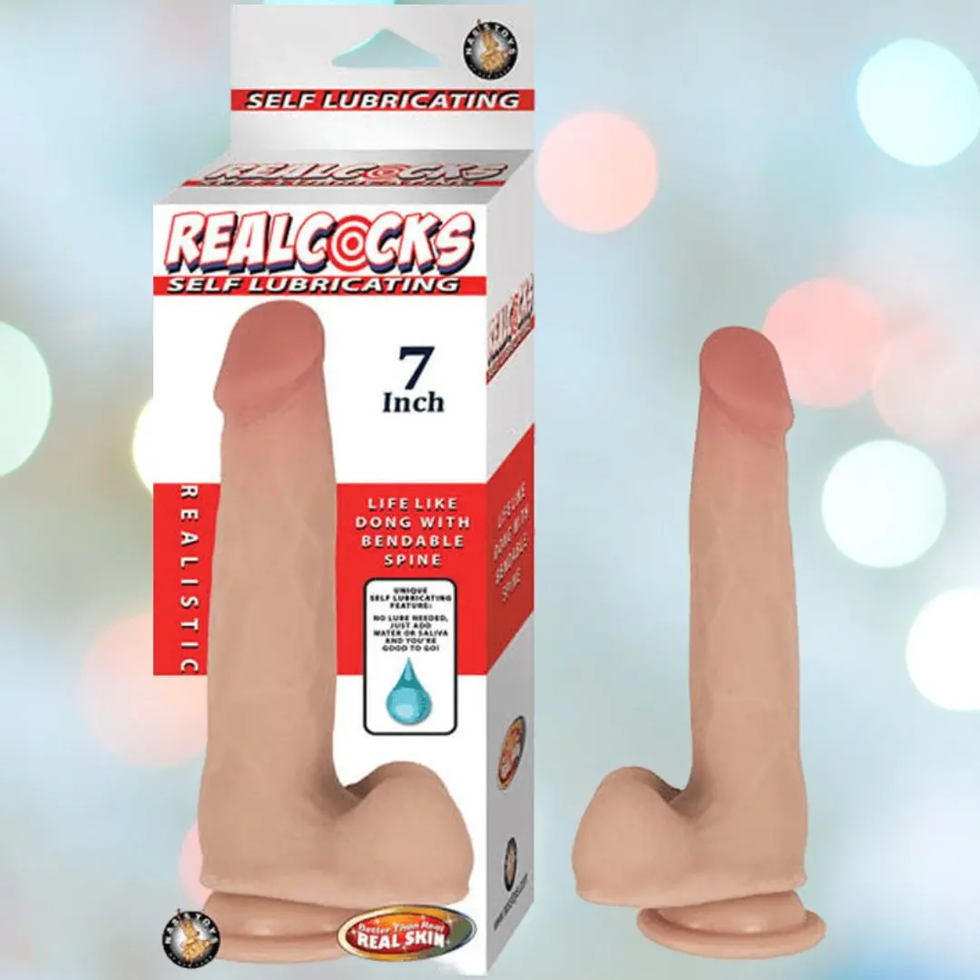 Realcocks Self-Lubricating 7" Realistic Dildo With Suction Cup 1