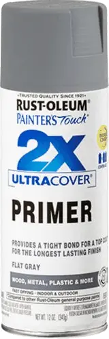 Rust-Oleum 334017 Painters Touch 2X Ultra Cover Paint + Primer Gray Flat Spray 1