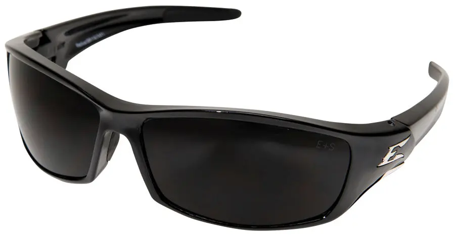Edge Reclus Safety Glasses Black Frame Smoke Lens 1