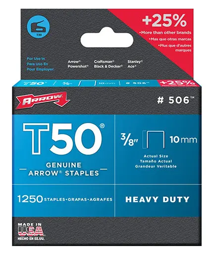 Staples 3/8" T50 1250 Box #506 1