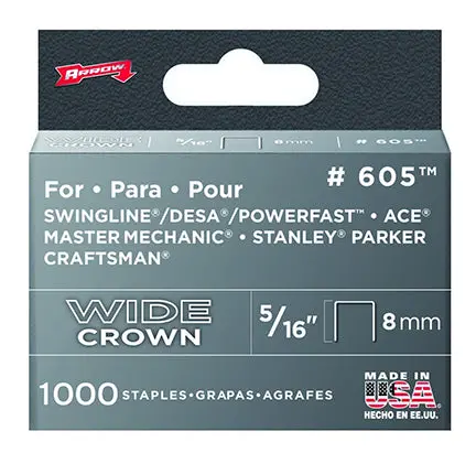 Staples 5/16" 1000 Pcs #605 1