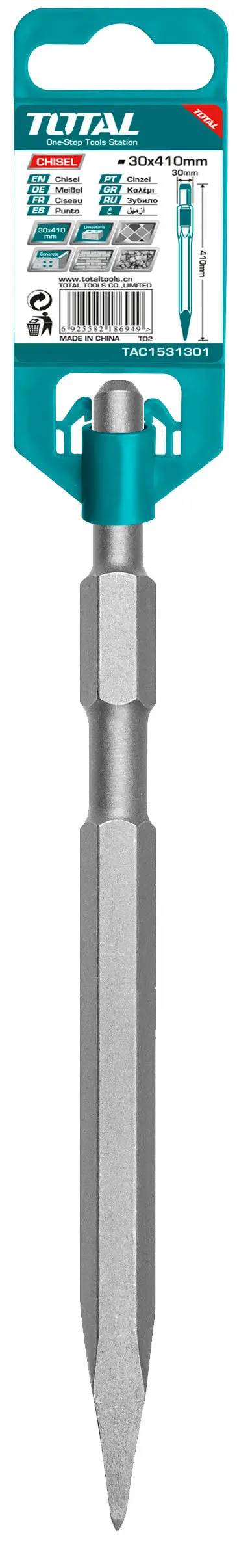 Total Hex Chisel 17X280mm Pointed Tac153171 1