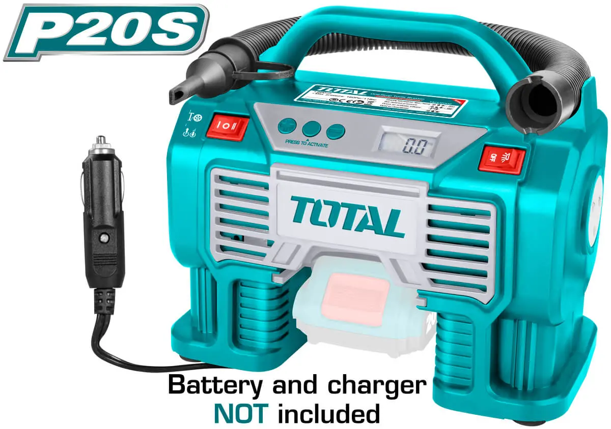 Total Lithium-Ion Auto Air Compressor 20V 160Psi Tacli2002 1