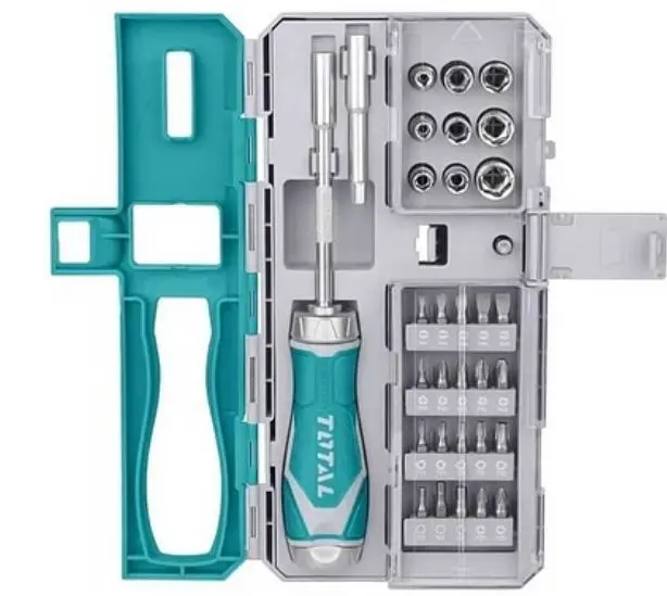 Total 33 Pcs Ratchet Screwdriver Set Tacsd30336 1
