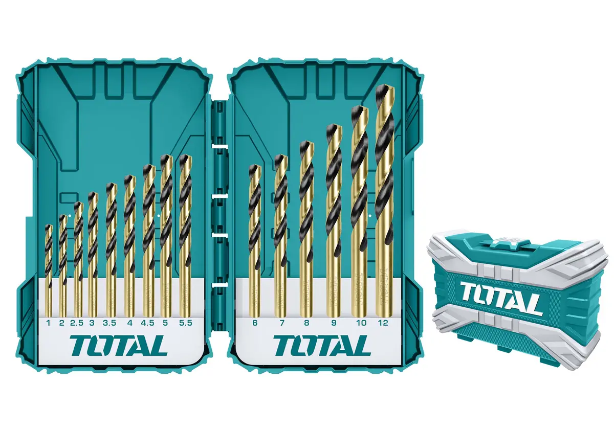 Total 15Pcs Hss  Drill Bits Set Tacsdl51501 1