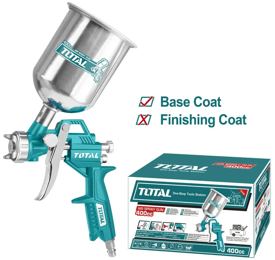 Total Air Spray Gun 400Cc Tat10401 1