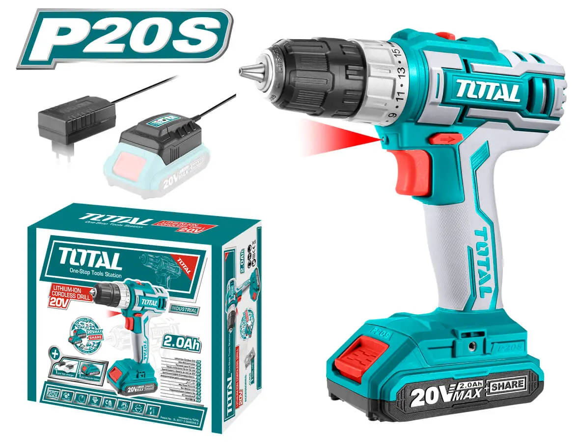 Total Lithium-Ion Cordless Drill 20V 10Mm Tdli20024 1