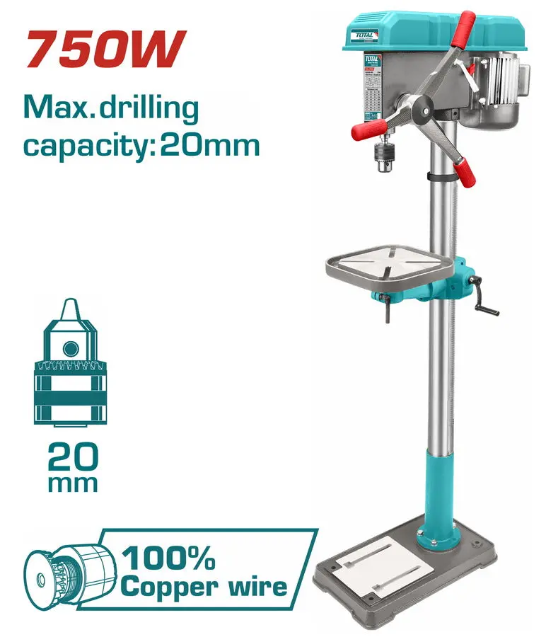 Total Drill Press 750W Tdp207505 1