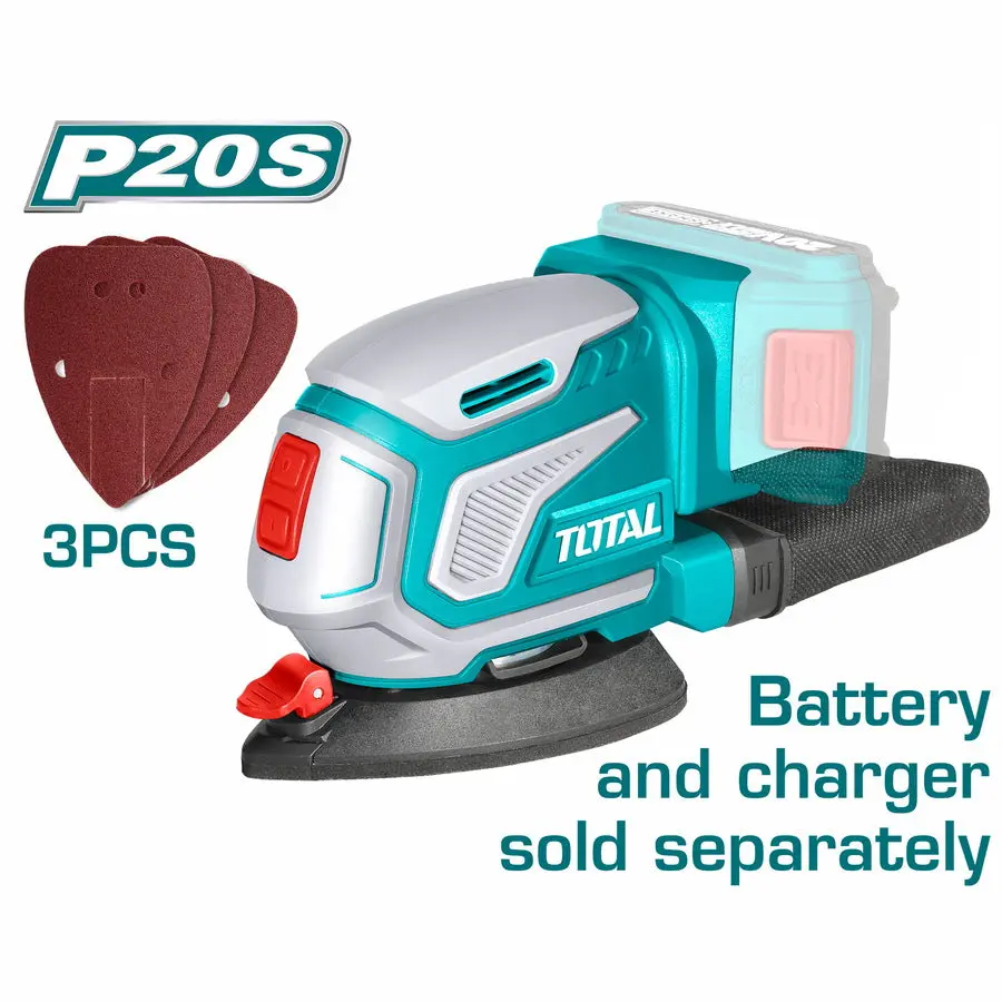 Total Lithium-Ion Palm Sander 20V 125Mm Tdsli2051 1