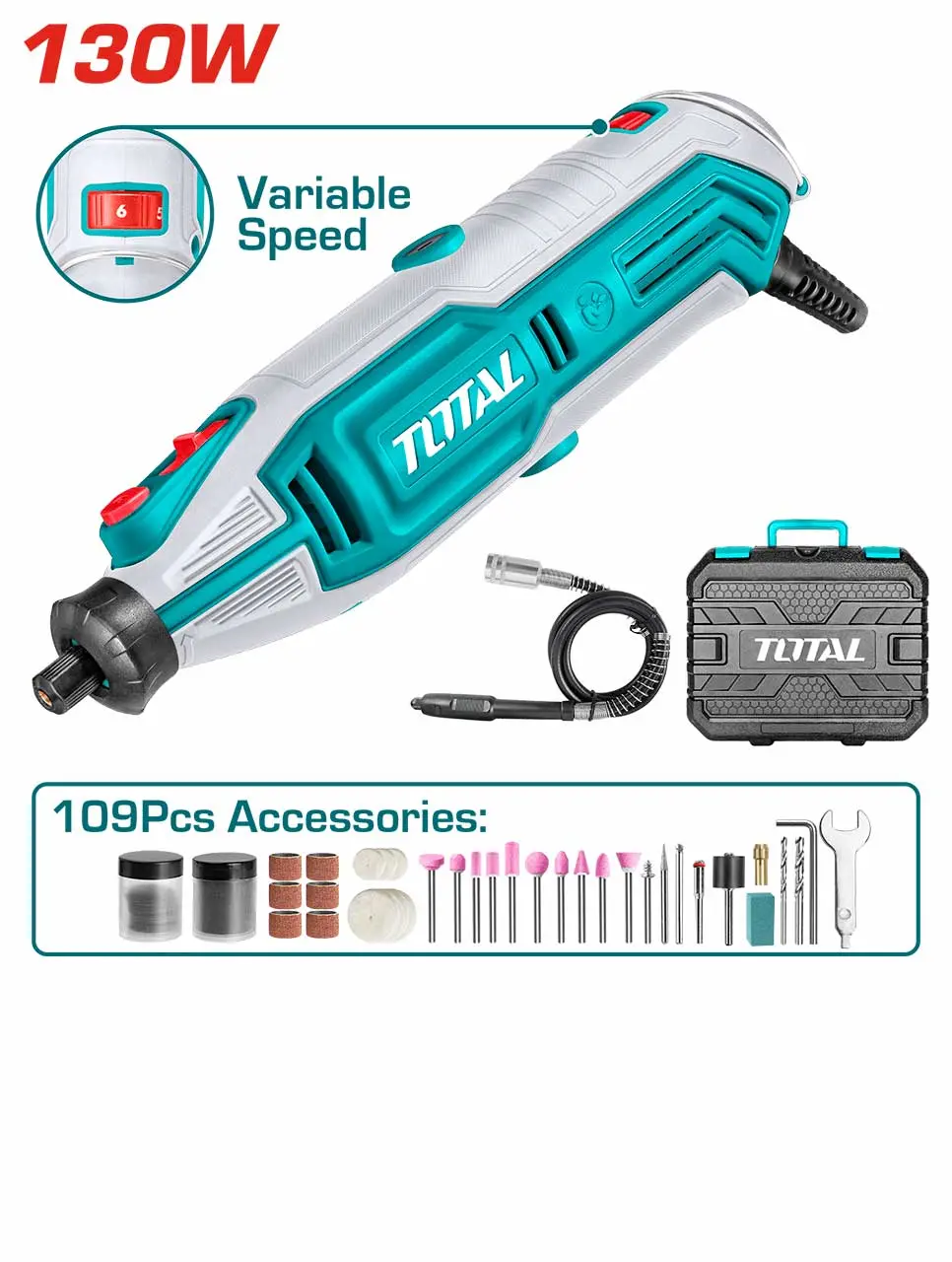 Total Mini Grinder 130W Tg513326 1