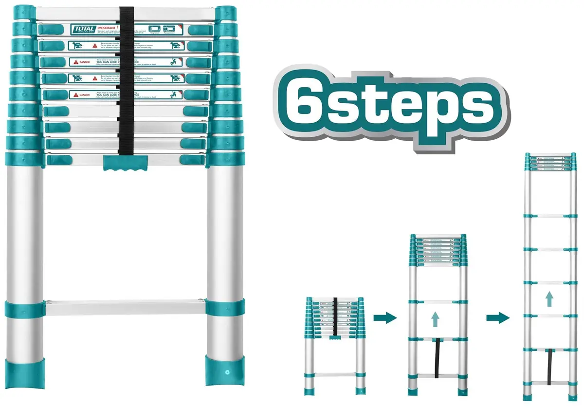 Total Telescopic Ladder 1980Mm Thlad08061 1