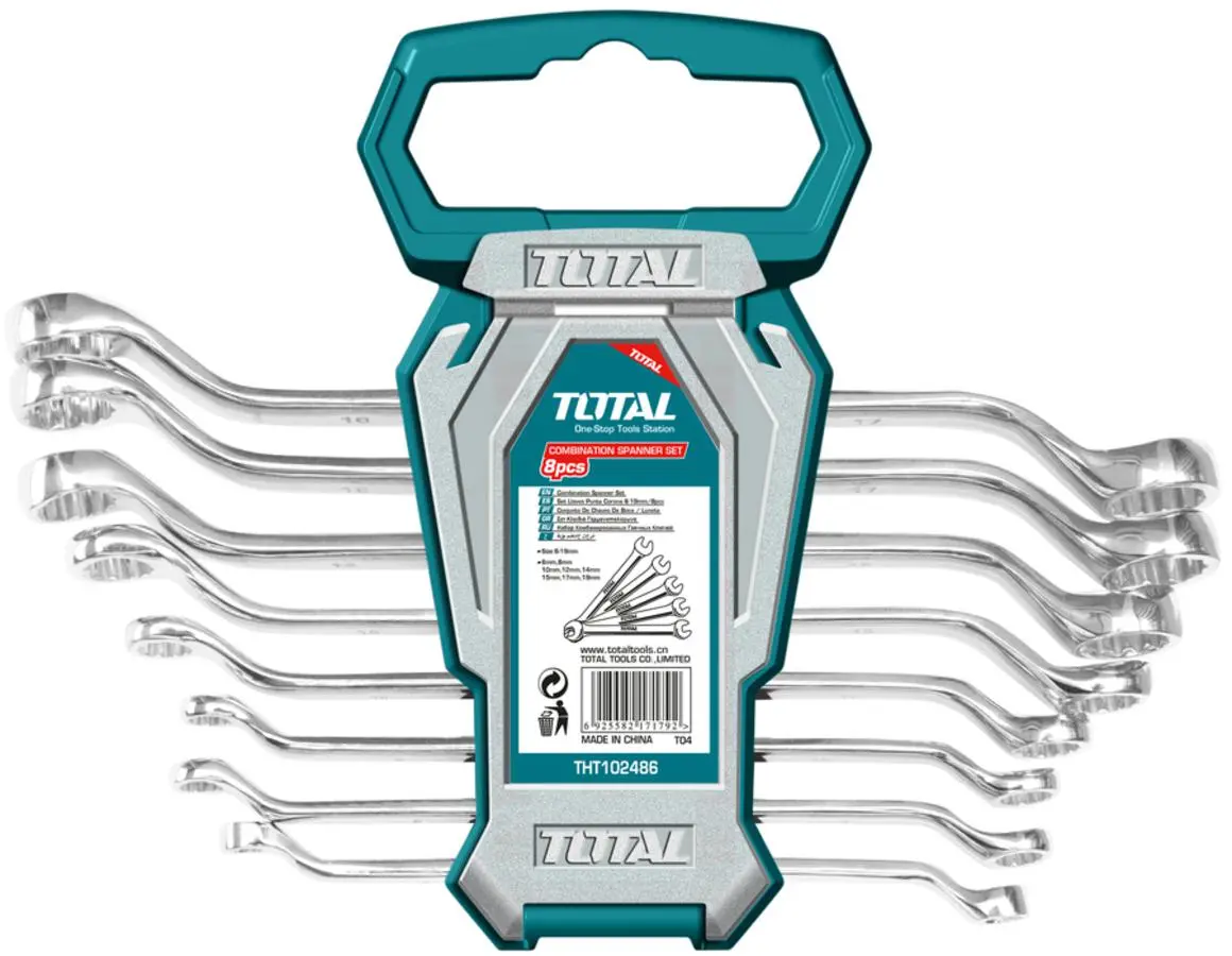 Total 8Pcs Offset Ring Spanner Set Tht102486 1