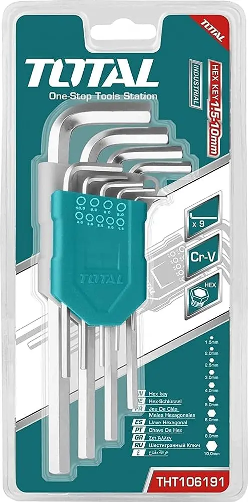 Total 9Pcs Hex Key Set Long Arm Tht106191 1