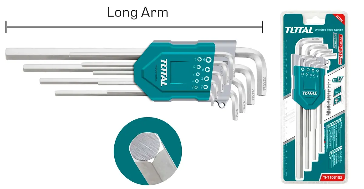 Total 9Pcs Hex Key Set Extra Long Tht106192 1