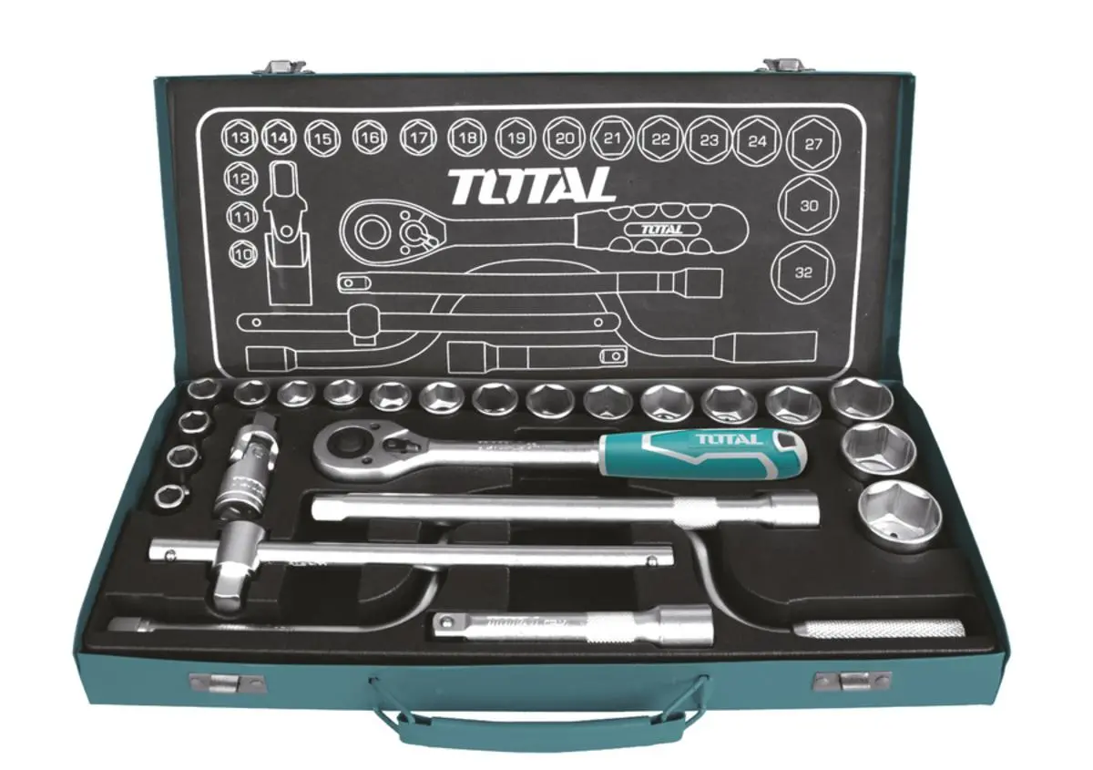 Total 24Pcs 1/2" Socket Set Tht141253 1