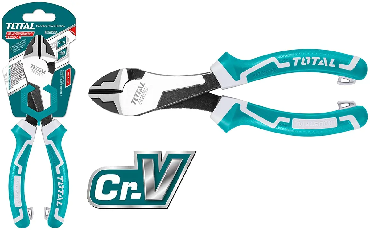 Total Heavy-Duty Diagonal Cutting Pliers 7" Tht1776p 1