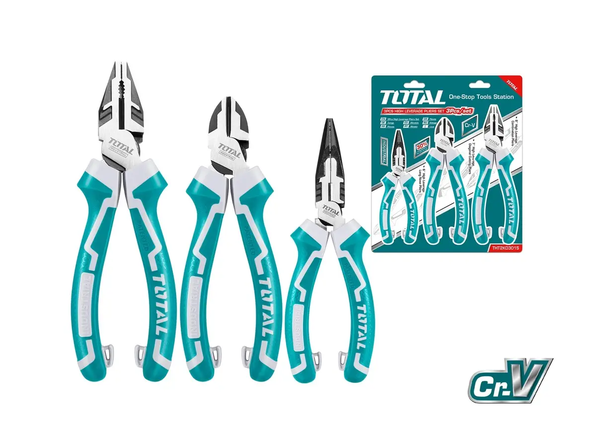 Total 3Pcs High Leverage Pliers Set Tht2k0301s 1