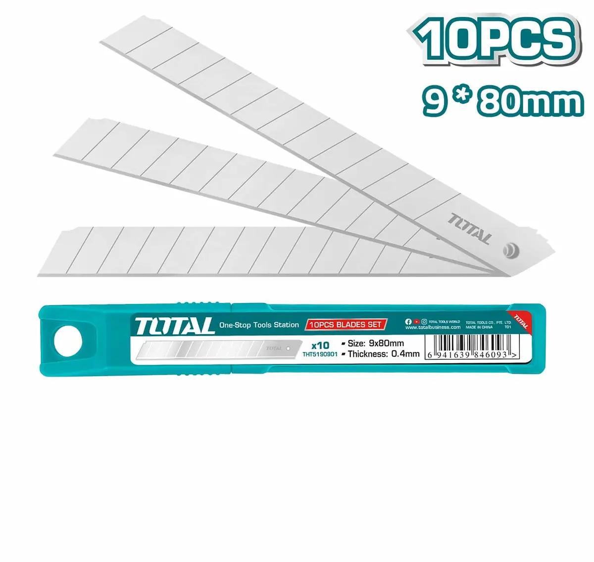 Total 10Pcs Blades Set 9X80nmm Tht5190901 1