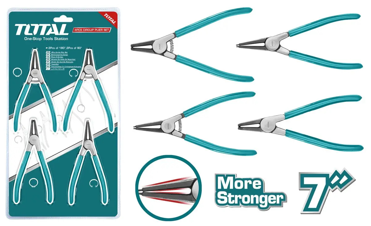 Total 4 Pcs Circlip Pliers Set 7" Thtj214042 1