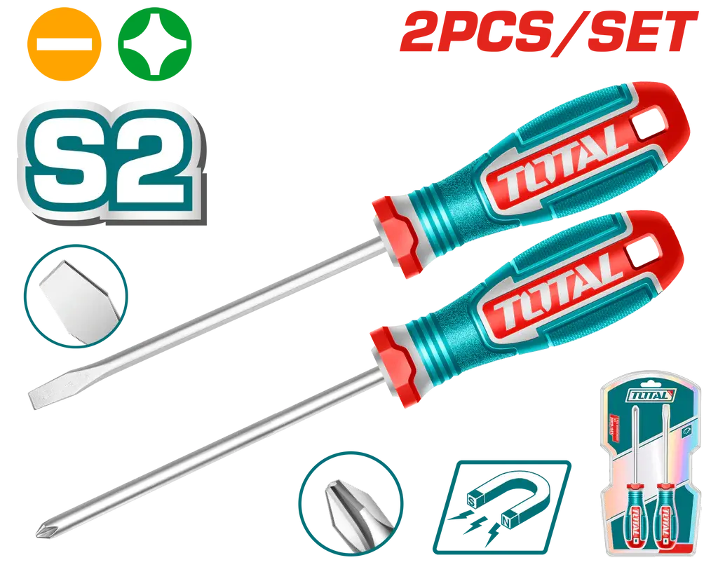 Total 2 Pcs Screwdriver Set Tksds0226 1