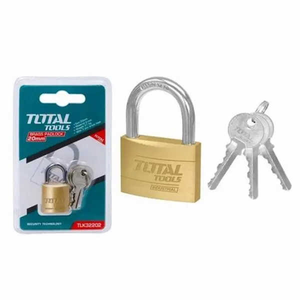 Total Heavy Duty Brass Padlock 40G Tlk32202 1