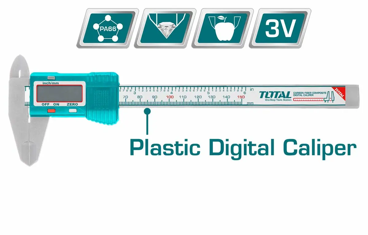 Total Plastic Digital Caliper 150Mm Tmt331501 1