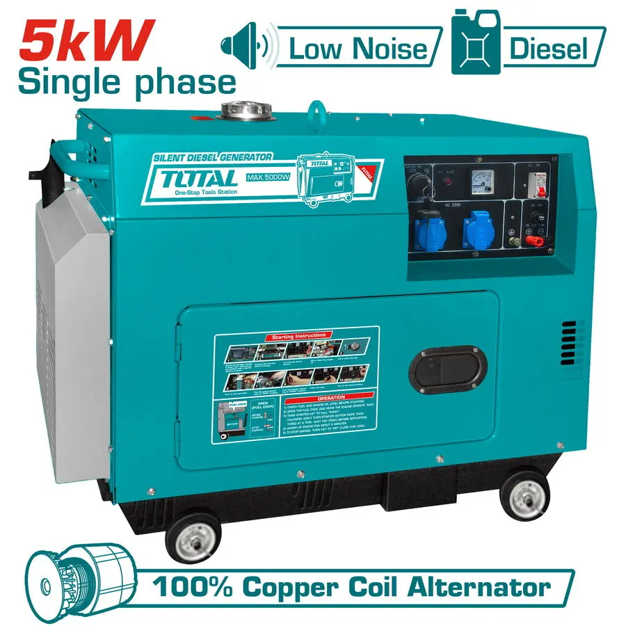 Total Silent Diesel Generator 5.0Kw Tp250001 1