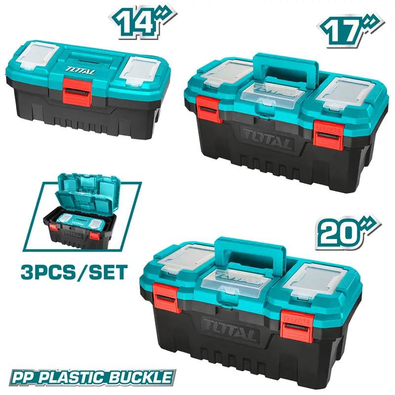 Total 3 Pcs Plastic Tool Boxes Set Tpbxk0031 1