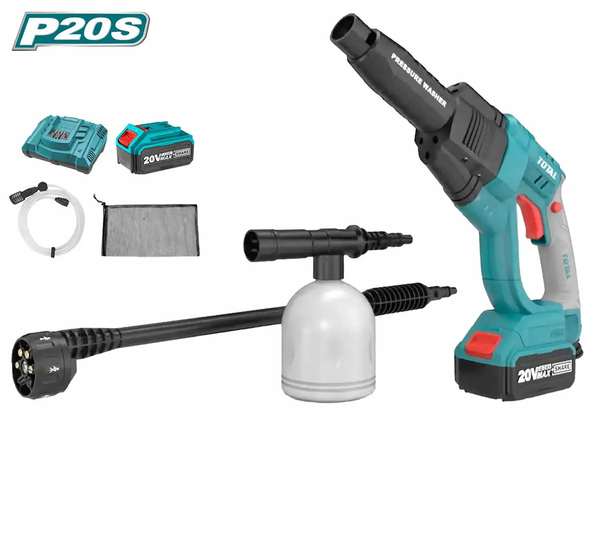 Total Lithium-Ion Pressure Washer 20V 24.8Bar Tpwli20084 1