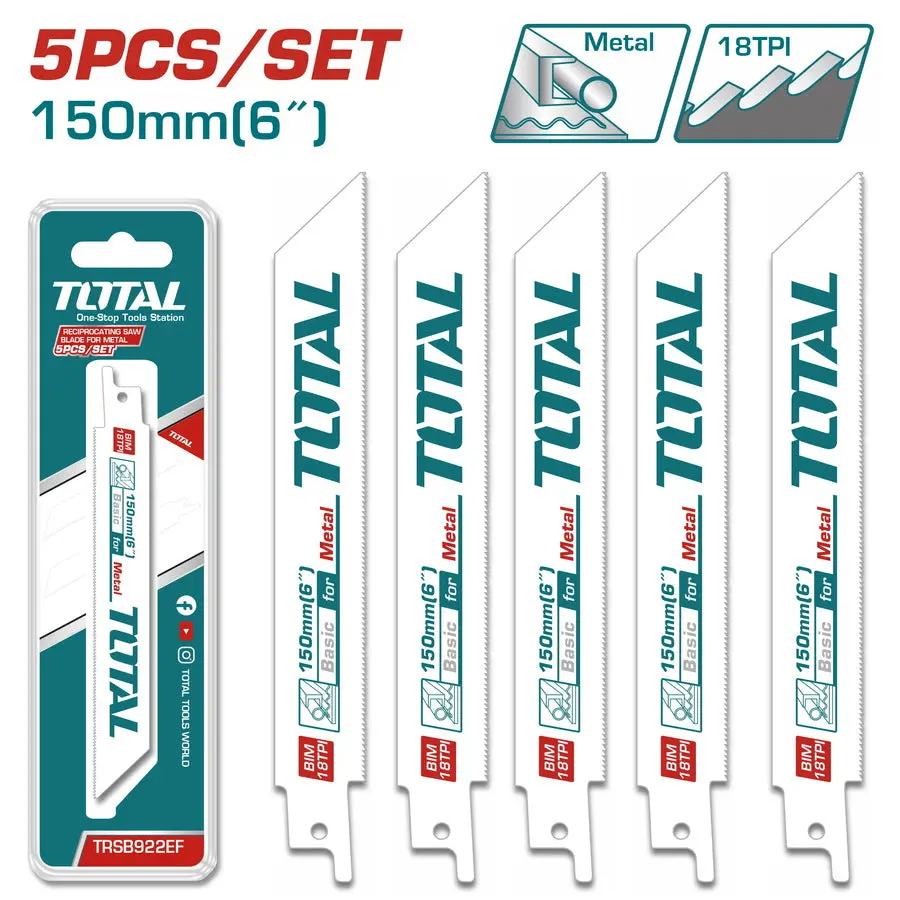 Total Reciprocating Saw Blades For Metal Trsb922ef 1