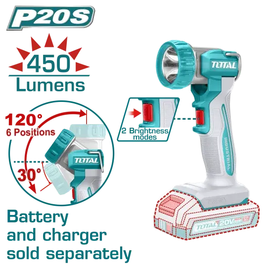Total Cordless Work Lamp Twli2058 1