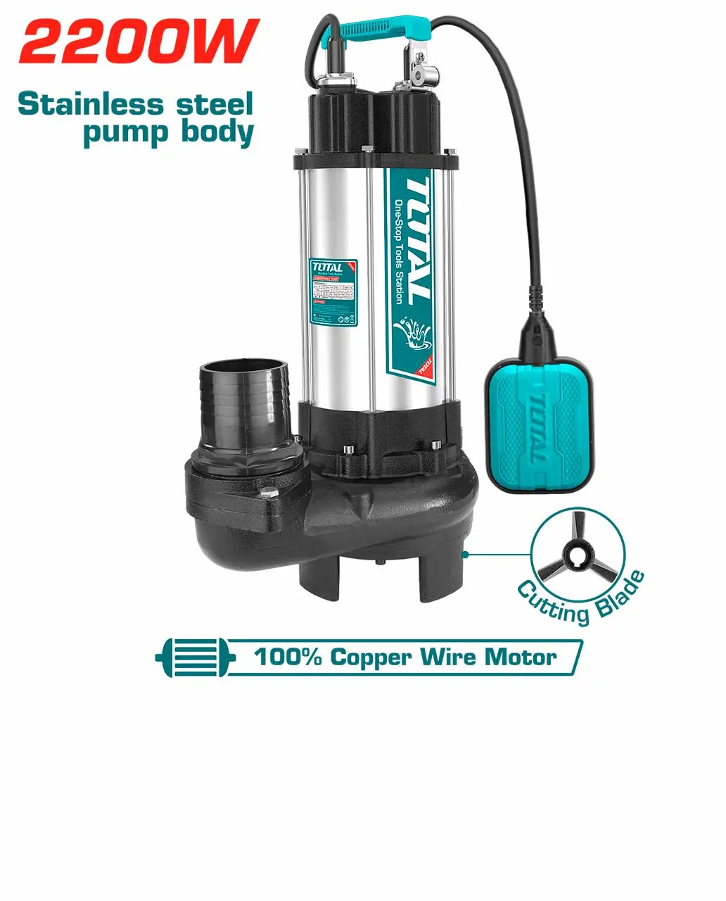 Total Sewage Submersible Pump 2200W 3.0Hp Twp7220026 1