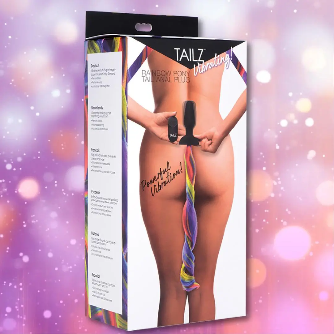 Tailz Vibrating Rainbow Tail Anal Plug – With Remote-Control 1