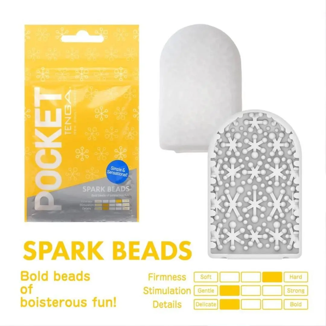 Tenga Pocket Spark Beads: Disposable, Smooth Male Masturbation Sleeve 1