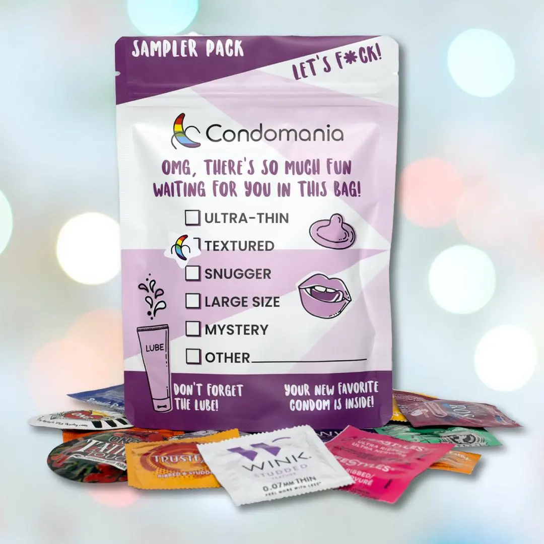 Textured Condom Sampler (Ribbed & Studded Condoms) 1